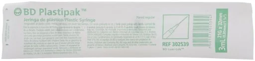 Bd Plastipak Jeringa de Plástco 3 ml 21 g X 32 Mm 1 pzas