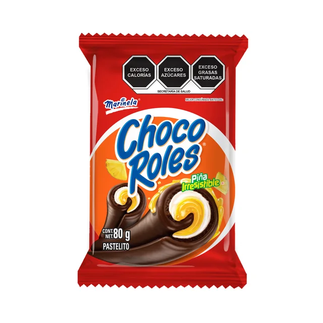 Imagen 1 de Choco Roles Marinela Pastelito Sabor Piña con Relleno 80.00 g
