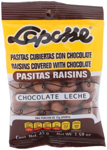 Imagen 2 de Laposse Pasitas Cubiertas con Chocolate 45.00 g