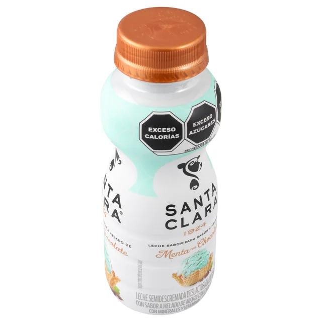 Imagen 3 de Santa Clara Leche Semidescremada Deslactosada Ultrapasteurizada Saborizada Sabor a Helado de Menta con Chocolate 250 ml