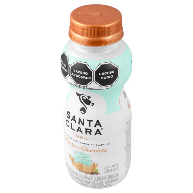 Imagen 4 de Santa Clara Leche Semidescremada Deslactosada Ultrapasteurizada Saborizada Sabor a Helado de Menta con Chocolate 250 ml
