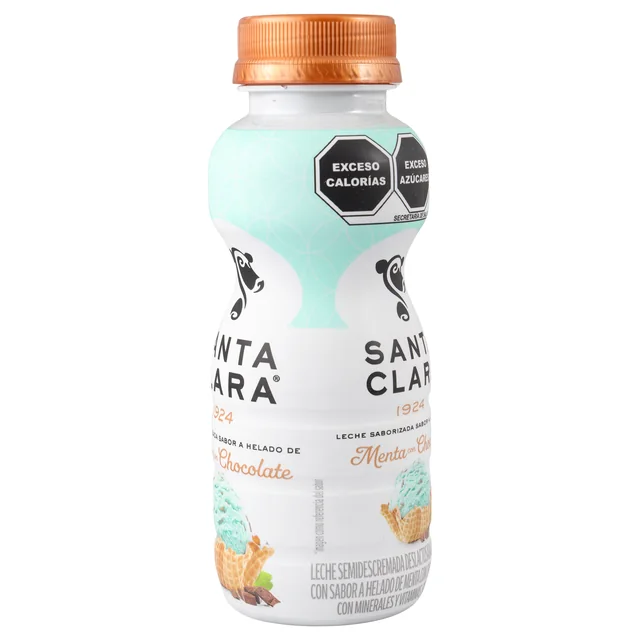 Imagen 7 de Santa Clara Leche Semidescremada Deslactosada Ultrapasteurizada Saborizada Sabor a Helado de Menta con Chocolate 250 ml