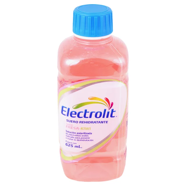 Electrolit Suero Rehidratante Solución Estirilizada de Electrolitos Orales Sabor Fresa-Kiwi 625 ml