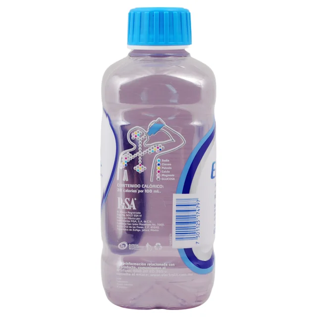 Imagen 18 de Electrolit Pisa Suero Rehidratante Solución Esterilizada de Electrolitos Oráles Sabor Mora Azul 625 ml