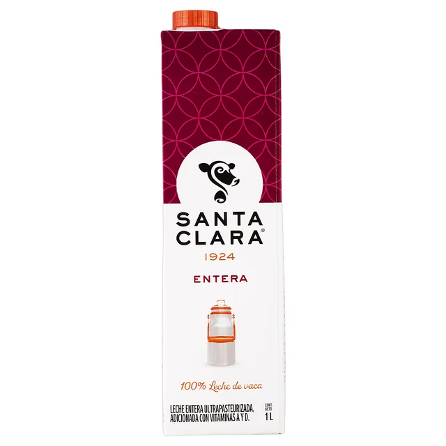 Imagen 2 de Santa Clara Leche Entera Pasteurizada 1 l