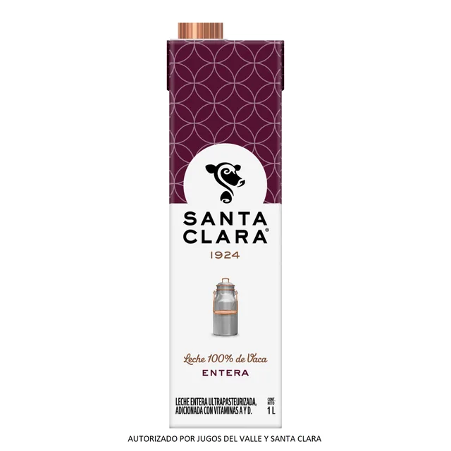 Santa Clara Leche Entera Pasteurizada 1 l
